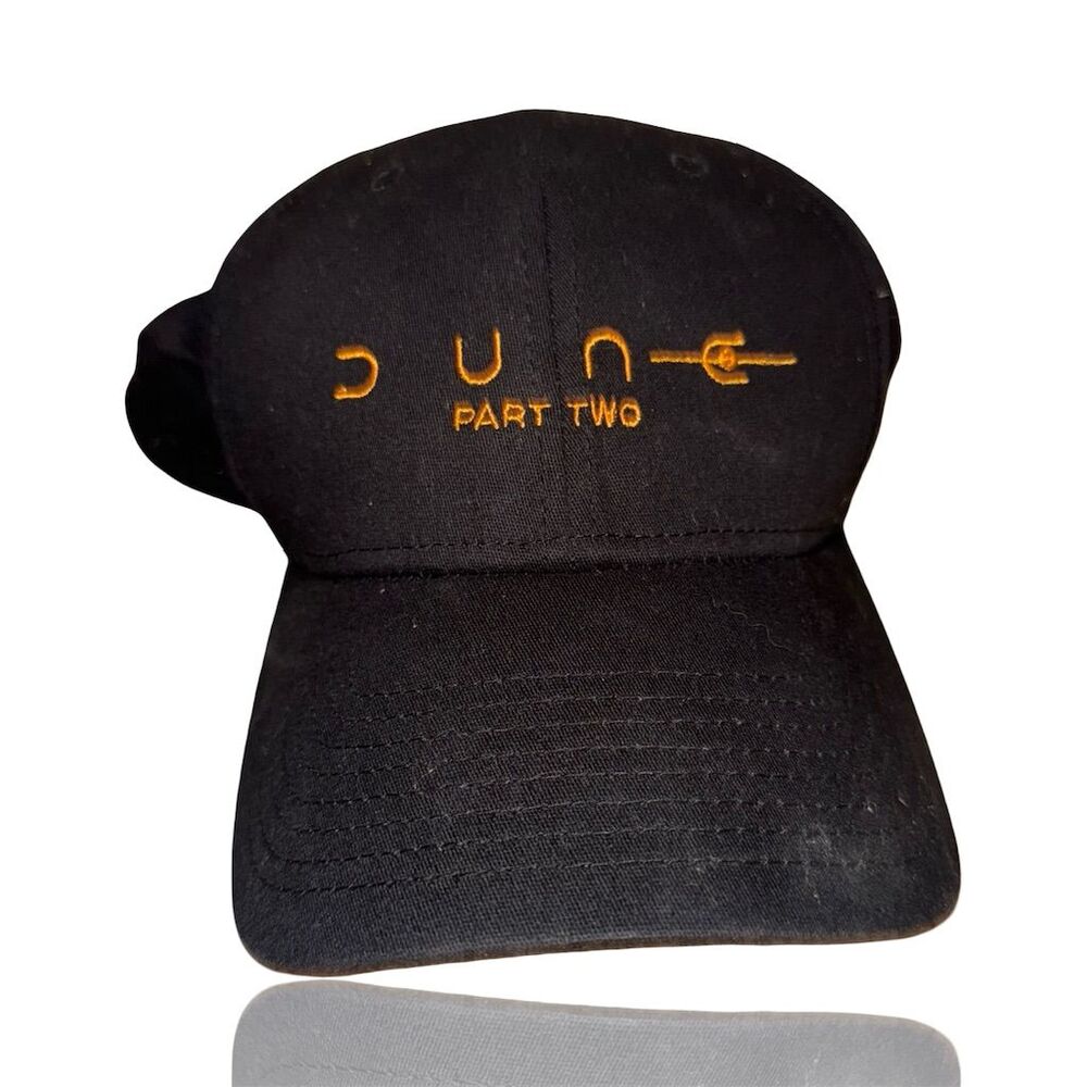 Dune Part Two Unisex Black Baseball Cap Embroidered Logo Promotional Fitted Hat